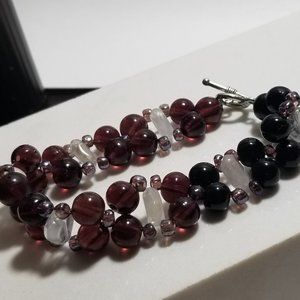 Artisan Vintage & Antique Sea Glass Bracelet 925